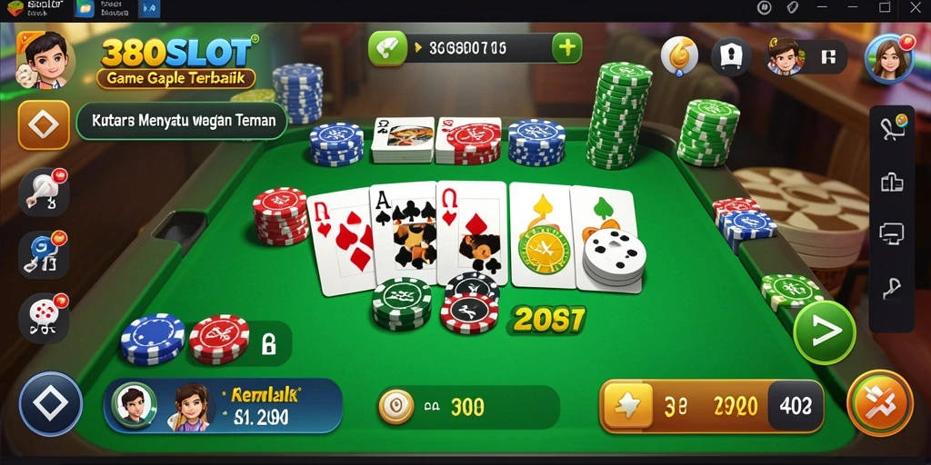 Tampilan menarik dari permainan Gaple di 380SLOT yang seru dan asyik.