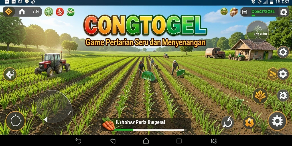 Tampilan gameplay CONGTOGEL yang seru saat bertani.