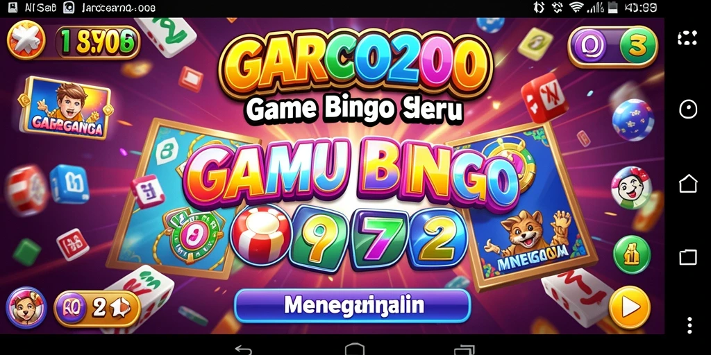 Screenshot gameplay GARCO200 menampilkan suasana seru Bingo.