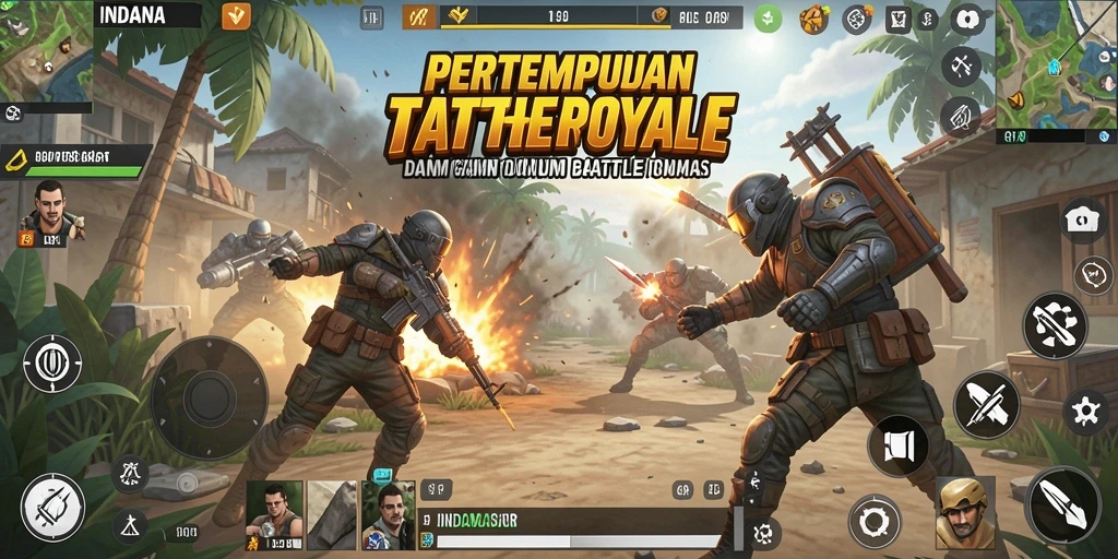 Gameplay seru di INDAAA dengan pertempuran antar pemain.