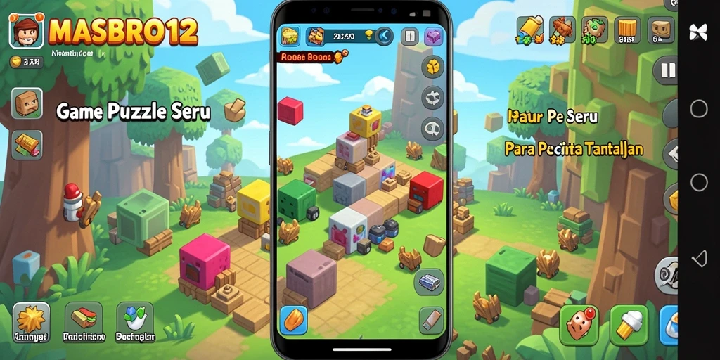 Tampilan gameplay MASBRO12 yang menarik dan penuh warna.